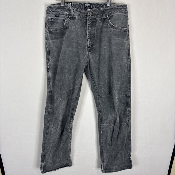 KUHL Rydr Men’s 36x32 Gray Pants Vintage Patina Dye Articulated Knees - Picture 2 of 9
